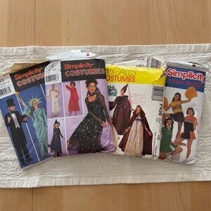 Halloween Costumes Patterns - Set of 4!
